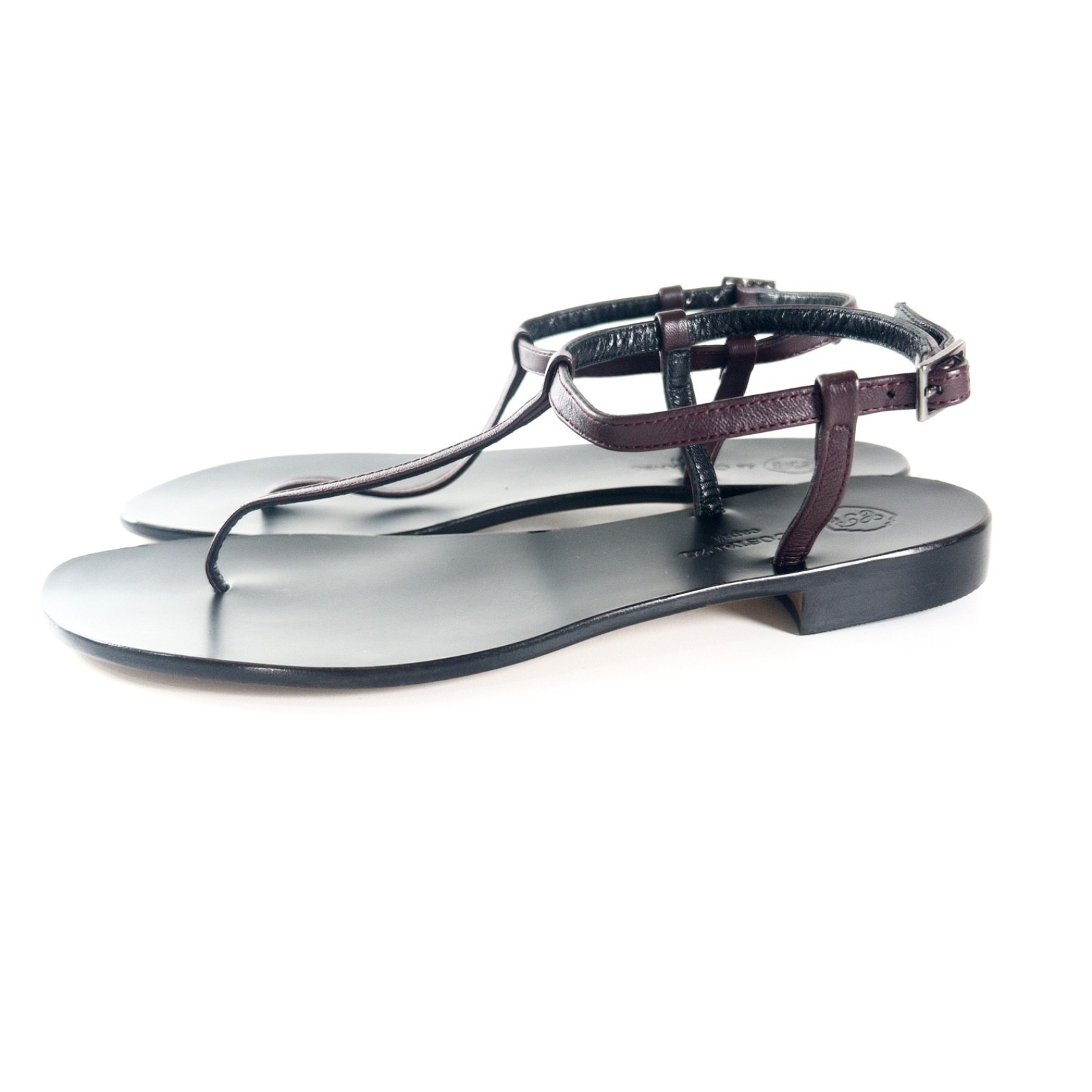 Da Costanzo Capri Italy Thong Handmade Leather Gail Sandals Womens 8.5 39 $347
